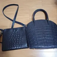 No's Trousse クロコダイル風ハンドバッグ