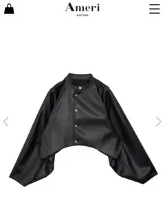 アメリヴィンテージROUND SHORT FAKE LEATHER JACKET