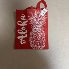 赤いパイナップルデザインエコバッグ