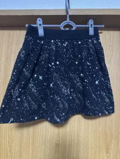 宇宙柄 黒ミニスカート graniph