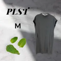 【PLST】プラステ Mサイズ ワンピース 袖なし エム かわいい グレー