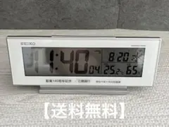 セイコー クロック 目覚まし時計 電波 温度 白 SQ762W SEIKO