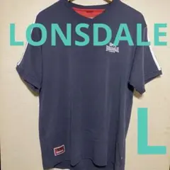 LONSDALE LONDON ロンズデール　袖ラインT ライオン刺繍　フェード