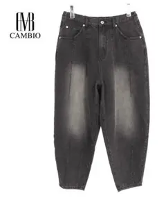 新品CAMBIO(カンビオ)バルーン タックBLKパンツ(S42825cmb)M