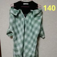 ラブトキシック　チェック柄 半袖シャツ 140