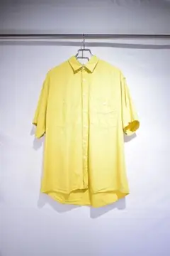 古着　コットンイエローシャツ　ヨーロッパ古着　ビンテージ　90s 80s