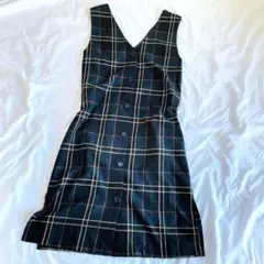 THESHOPTK ワンピース　チェック　ツイル　チェック　ジャンスカ