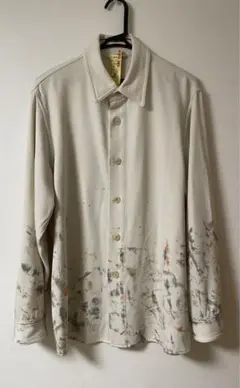 【AURALEE】WOOL MIX HAND PAINT SHIRTS
