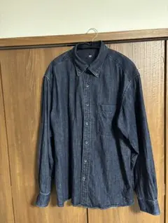 UNIQLO デニムシャツ Mサイズ ダークブルー