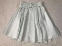レッセパッセ フレアスカート size36 グリーン ストライプ 緑