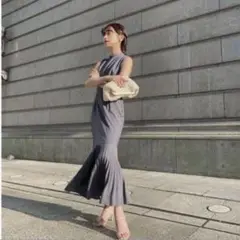 L'or マーメイドプリーツドレス　ロル　楫真梨子