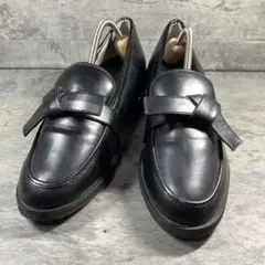 美品✨【RANDA】ランダ パールヒールローファー ブラック 25.5cm