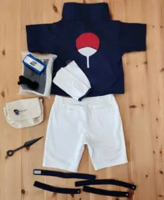 【手作り・一部既製品アレンジ等】NARUTO うちはサスケコスプレセット