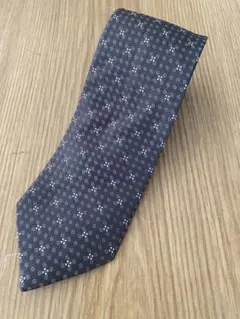 Aquascutum 小花柄 ネクタイ ブラウン