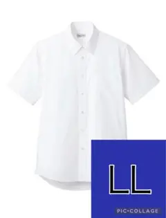 【新品未使用】ブロードレギュラーカラー　LL 半袖シャツ　ワイシャツ