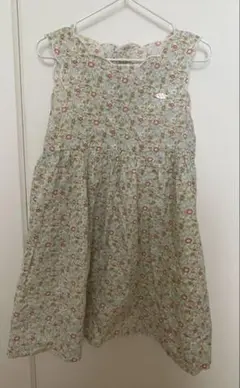 SLAPSLIP スカラップ花柄ワンピース 110