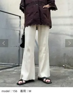 最終値下げ 美品☆今季 すっきりシルエットリブパンツ