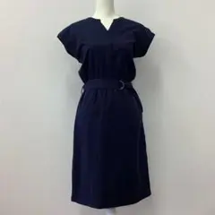 【M】 index ♡ インデックス ベルト付き ワンピース ネイビー