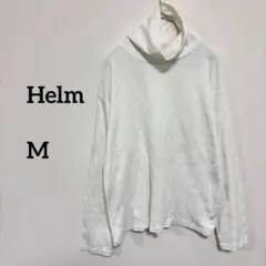 Helm ハイネックロンT Mサイズ シンプルホワイト白ベーシック c050
