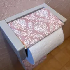 3094【2点100円、3点200円引き】ダマスク柄トイレットペーパーカバー