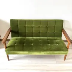 カリモク60 Kチェア 2シーター ソファ モケットグリーン