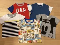 子供服 男の子 GAP ミッキー おさるのジョージ Tシャツ 90cm 5枚