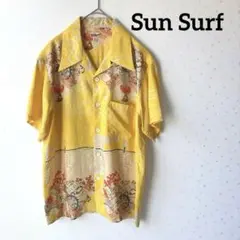 ★連休セール★【美品】シルクSun Surf アロハシャツ S 宝船　和柄