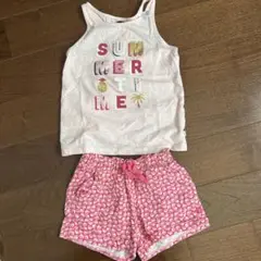 美品　okaidi オカイディ　タンクトップ104とショートパンツ98