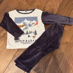 プチバトー 2ans 86cm 長袖パジャマ上下セット 男の子 女の子 冬用