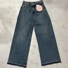 しまデニ あいのり 桃さん mir. momo ワイドデニムパンツ 64