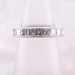 ★HARRY WINSTON★ プリンセスカット チャネルセット リング