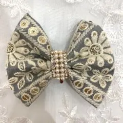 匿名配送 インド刺繍リボンポニーフック