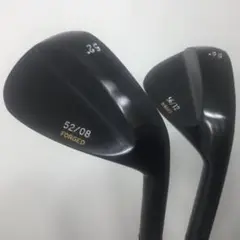 【シャフト選択可○日本製○黒染】軟鉄角ミゾウェッジ ５２° ５６°