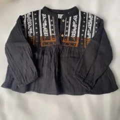 Zara Baby 黒刺繍長袖シャツ 18/24ヶ月