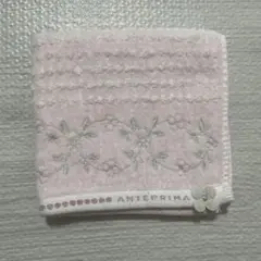 ANTEPRIMA ピンク刺繍タオルハンカチ レディース