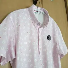 and per se 半袖シャツ M 春夏 吸汗速乾 UV ストレッチ ピンク系