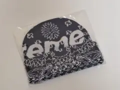 極美品　Supreme　Bandana　Big Logo　Beanie　Navy