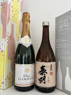 スパークリングワインと麦焼酎のセット