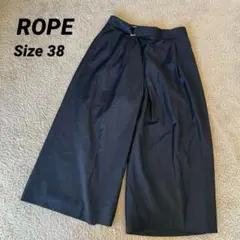 ROPE ロペ　ワイドパンツ　クロップド丈　38　M　きれいめ　イージーパンツ