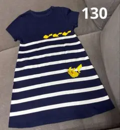 graniphポケットモンスター　ワンピース130cm 紺色