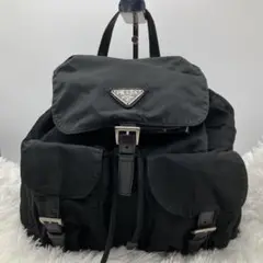 大人気✨ PRADA リュック 三角ロゴ ブラック テスート ポコノ