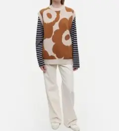 専用出品です！Marimekko Edla ニットベスト S ホワイト系 2023SS】マリメッコ/ Anissa Juhla Unikko ニットベスト
