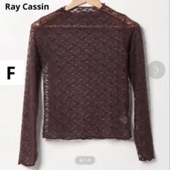 Ray Cassin レイカズン F シアー トップス ブラウン 透け感