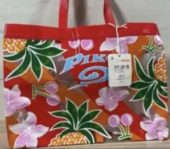 テメ白１　PIKO フルーツデザイン ビニールトートバッグ