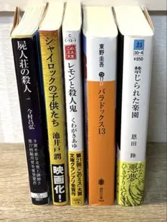 小説　5冊　まとめ売り　レモンと殺人鬼／禁じられた楽園／パラドックス13 など