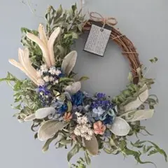 感謝価格❗★キンポジュの涼しげなナチュラルリース★