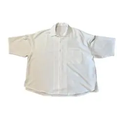【美品】cussil オープンカラーシャツ ホワイト Sサイズ