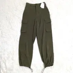タグ付　24SS　suadeo　とろみカーゴパンツ　ヴィンテージ調サテン　36