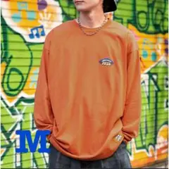 新品　NEW JACKニュージャック オーバーサイズ長袖Tシャツ　オレンジ　M