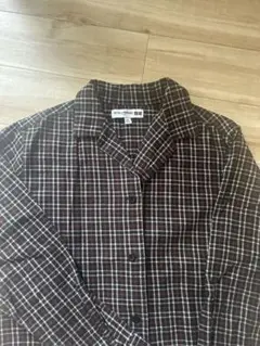 INES DE LA FRESSANGE茶色系チェック柄ネルシャツ UNIQLO